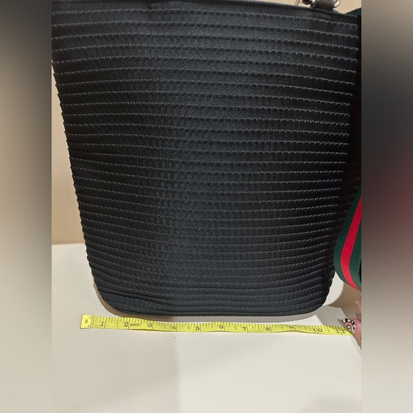 Gucci Bamboo Textured Black Handbag Tom Ford Era 1998 w/added unbranded strap - Picture 8 of 13